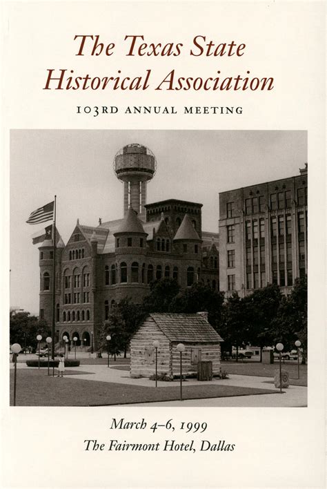 Texas state historical association - Texas State Historical Association will host is 128th Annual Meeting in College Station on February 28–March 2, 2024 at the Texas A&M Conference Center. Held each year since the Association’s founding, TSHA’s Annual Meeting is the largest gathering of its kind for Texas history enthusiasts and professional and independent scholars. 